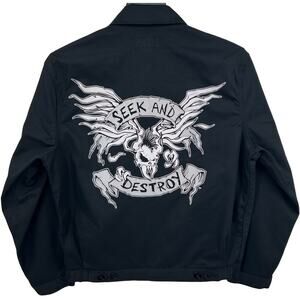 VTG Men's Black Dickies Eisenhower M4 Metallica 'Seek And Destroy' Jacket Sz M